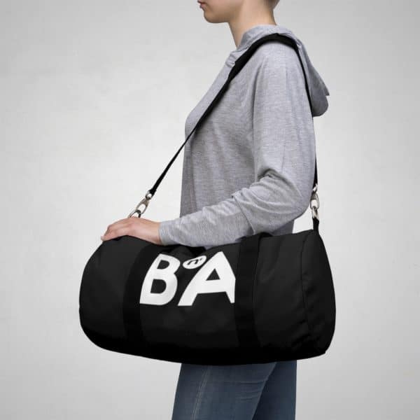 BnA Logo, Black Duffel Bag 4