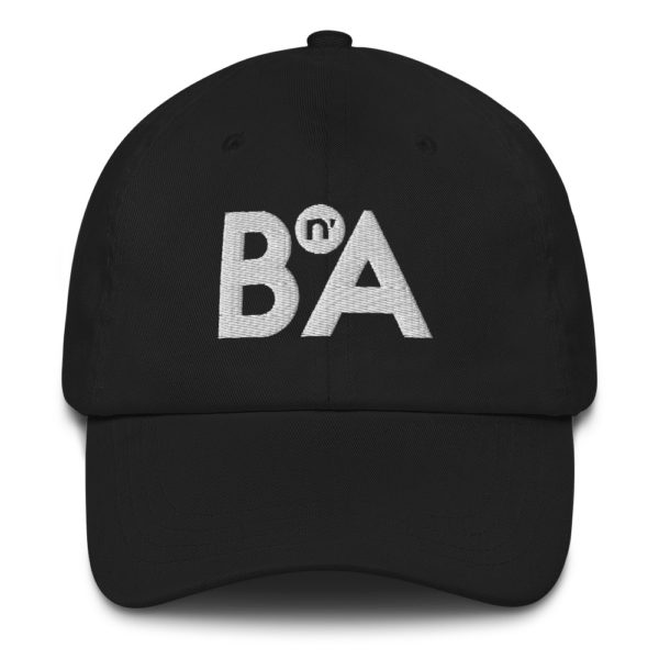 White BnA Lettering, Dad hat 4