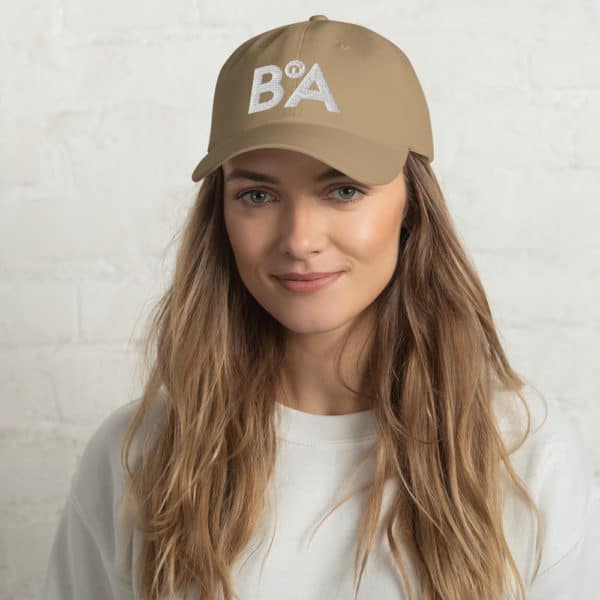 White BnA Lettering, Dad hat 2